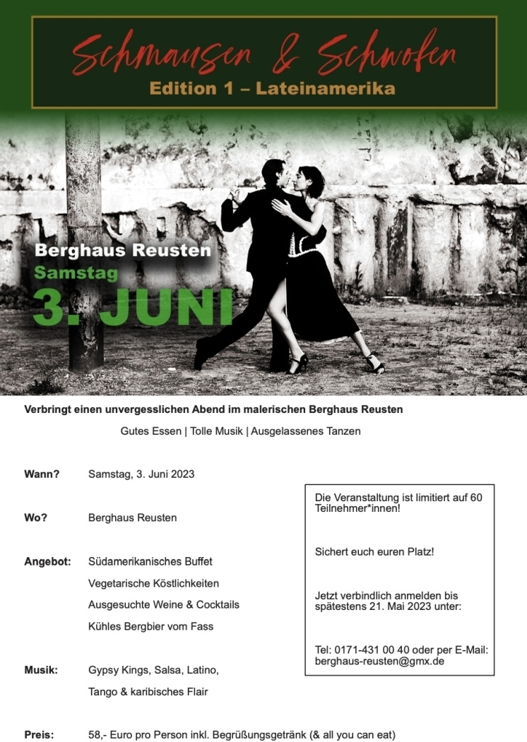 Schmausen und Schwofen - Berghaus Reusten 3. Juni 2023